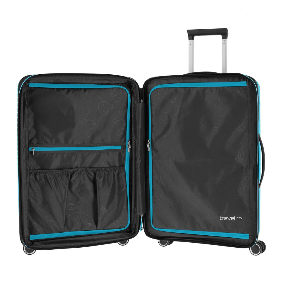 Set 3 trolley grande - medio - cabina Turchese  Espandibile TRAVELITE Linea ORBITA