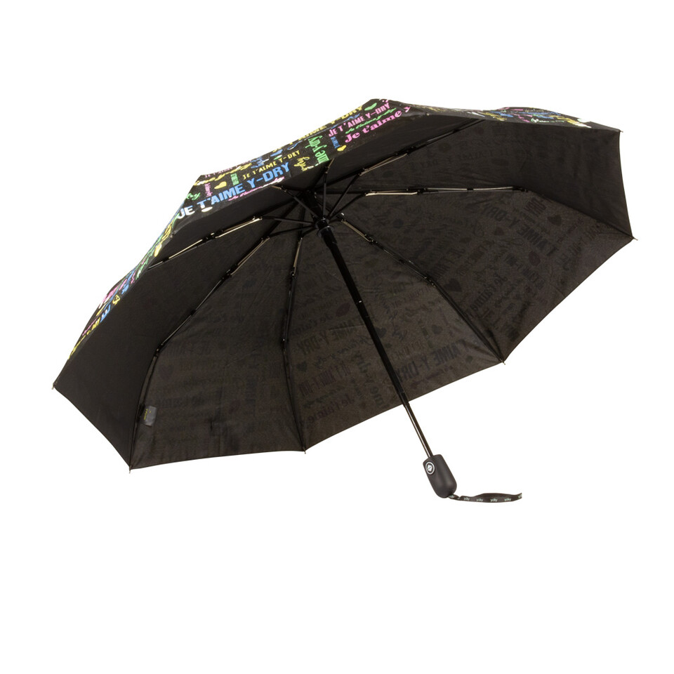 Ombrello Donna Mini Apri e chiudi che diventa multicolor al contatto con l acqua Y-dry JE T 'AIME