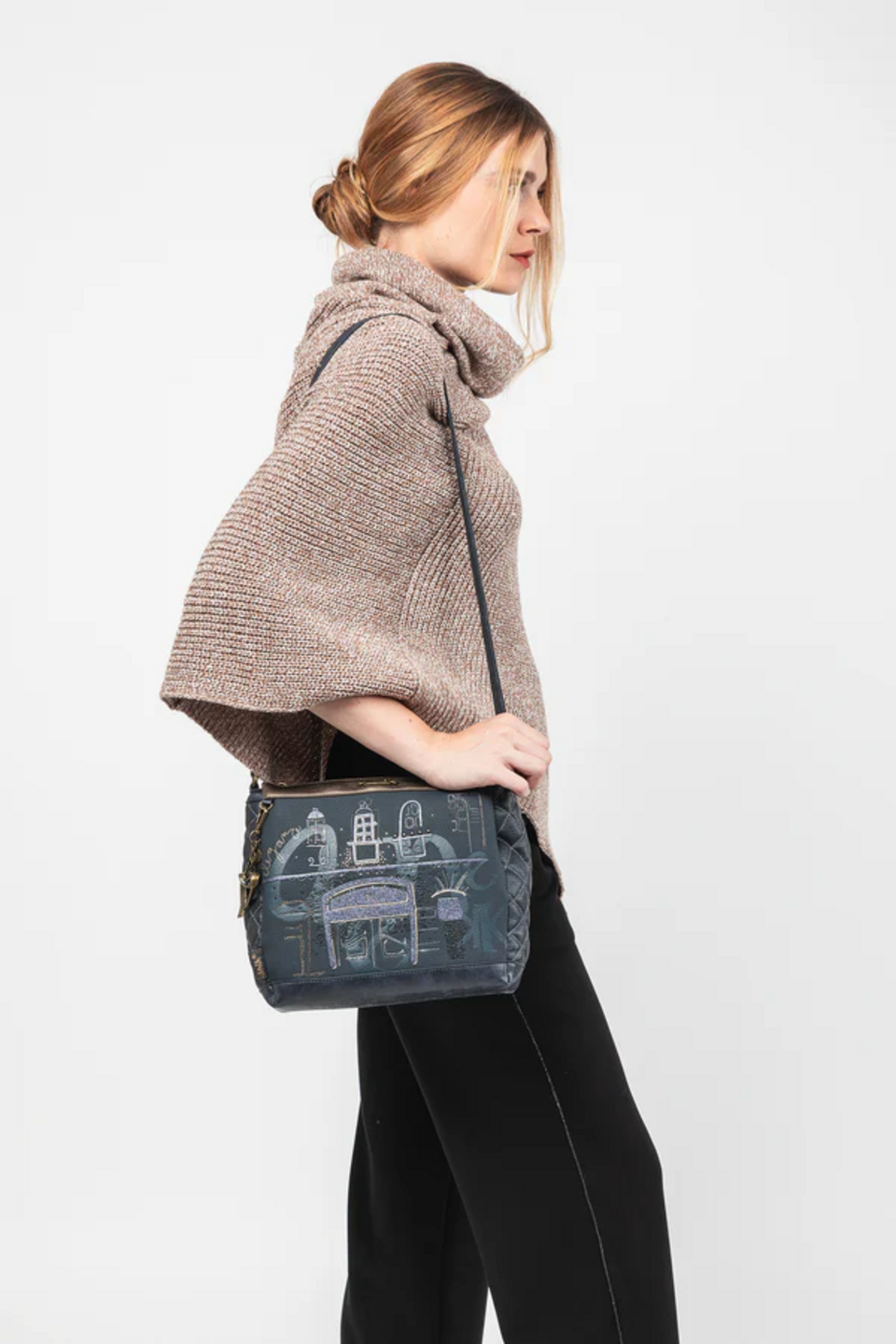 BORSA A TRACOLLA  3 SCOMPARTI ANEKKE Linea Boutique