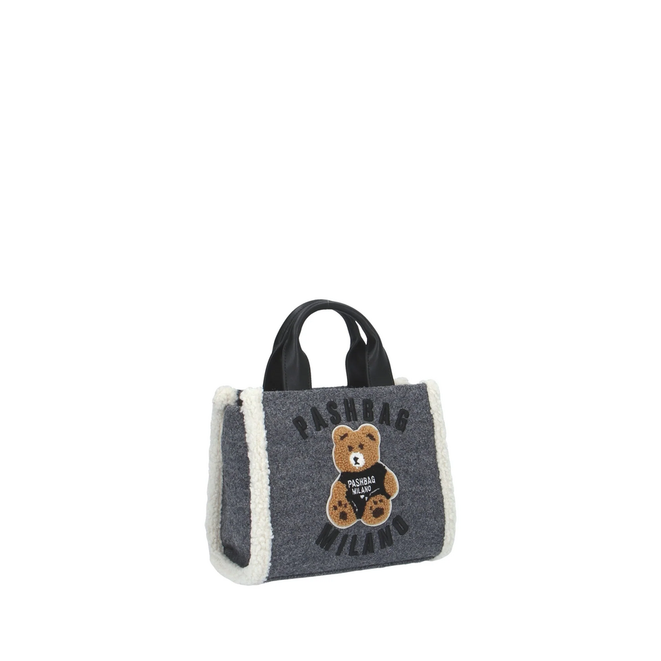 BORSA  A MANO CON TRACOLLA GRIGIA PASHBAG Mini Marge