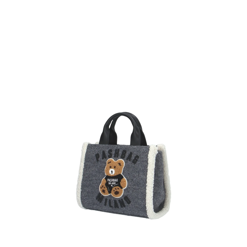 BORSA  A MANO CON TRACOLLA GRIGIA PASHBAG Mini Marge