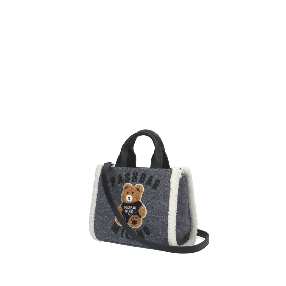 BORSA  A MANO CON TRACOLLA GRIGIA PASHBAG Mini Marge