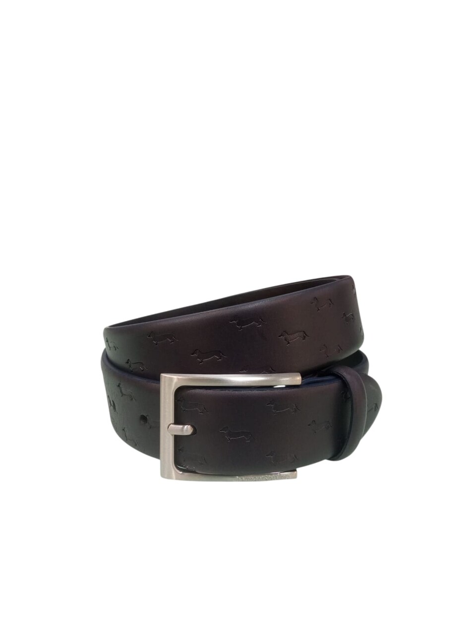 Cintura in pelle Blu con bassotto all-over cm 125 Harmont & Blaine Linea  Belts