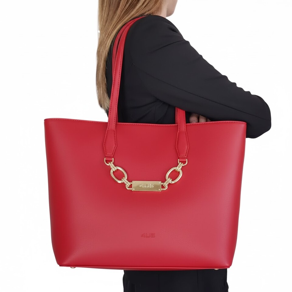 BORSA SHOPPER ROSSA 4US CESARE PACIOTTI 4US WHITNEY