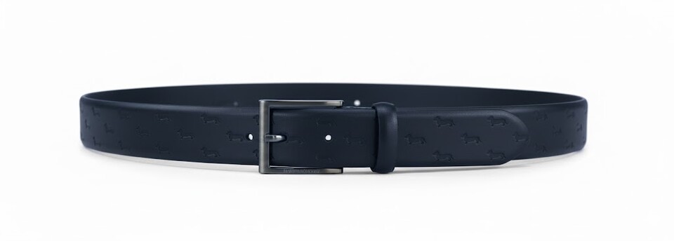 Cintura in pelle Blu con bassotto all-over cm 125 Harmont & Blaine Linea  Belts