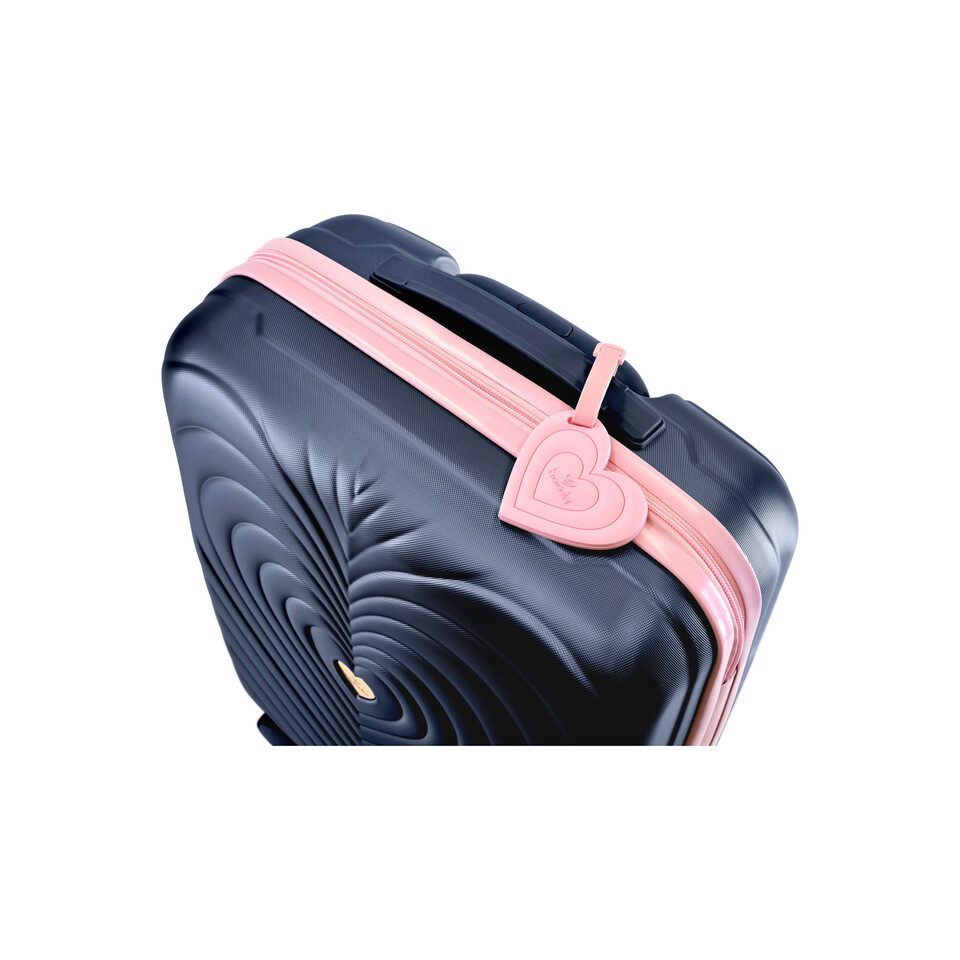 Trolley 4 ruote 55 cm  BLU BRACCIALINI LINEA O CORE