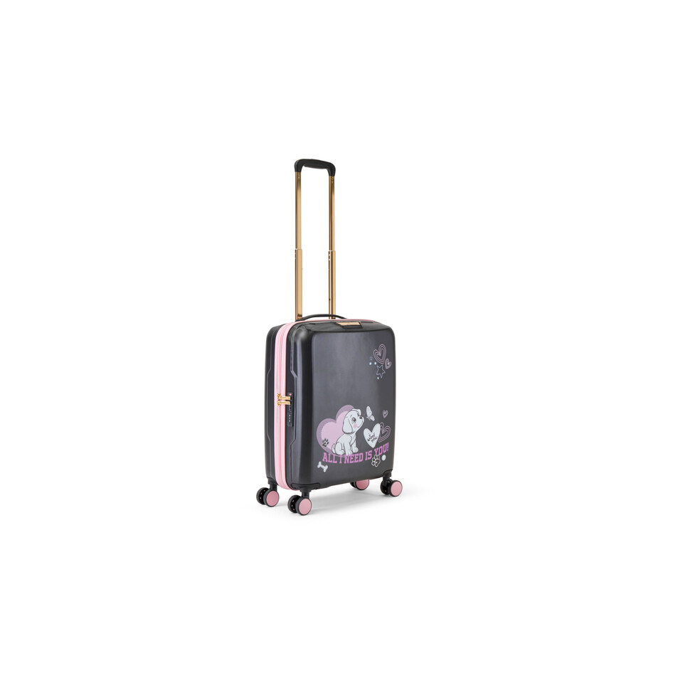 Trolley 4 ruote 55 cm  BLU BRACCIALINI LINEA O CORE
