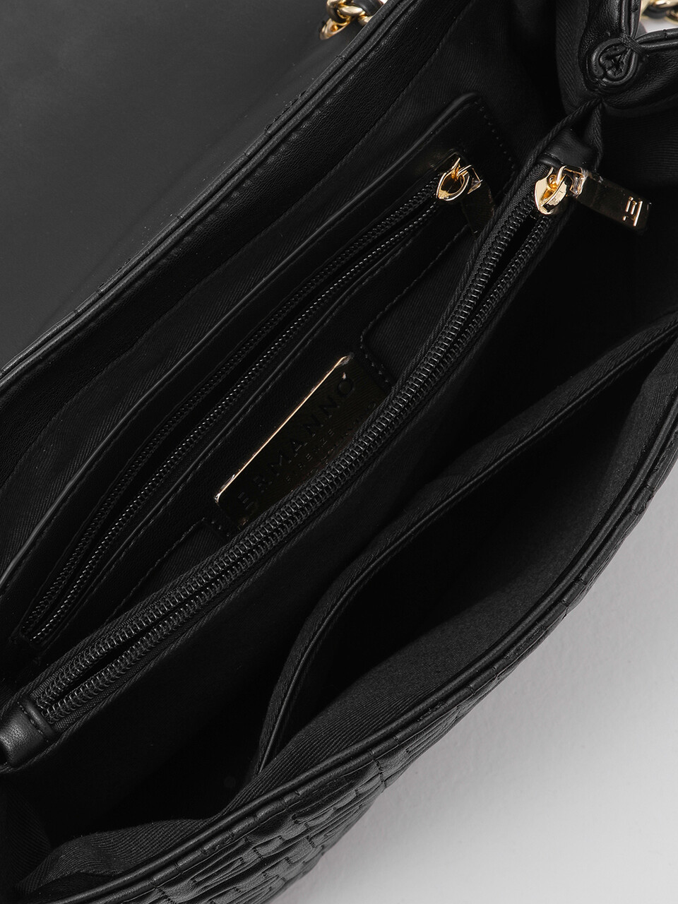 BORSA DOPPI MANICI CATENE NERA ERMANNO SCERVINO LINEA ROSEMARY