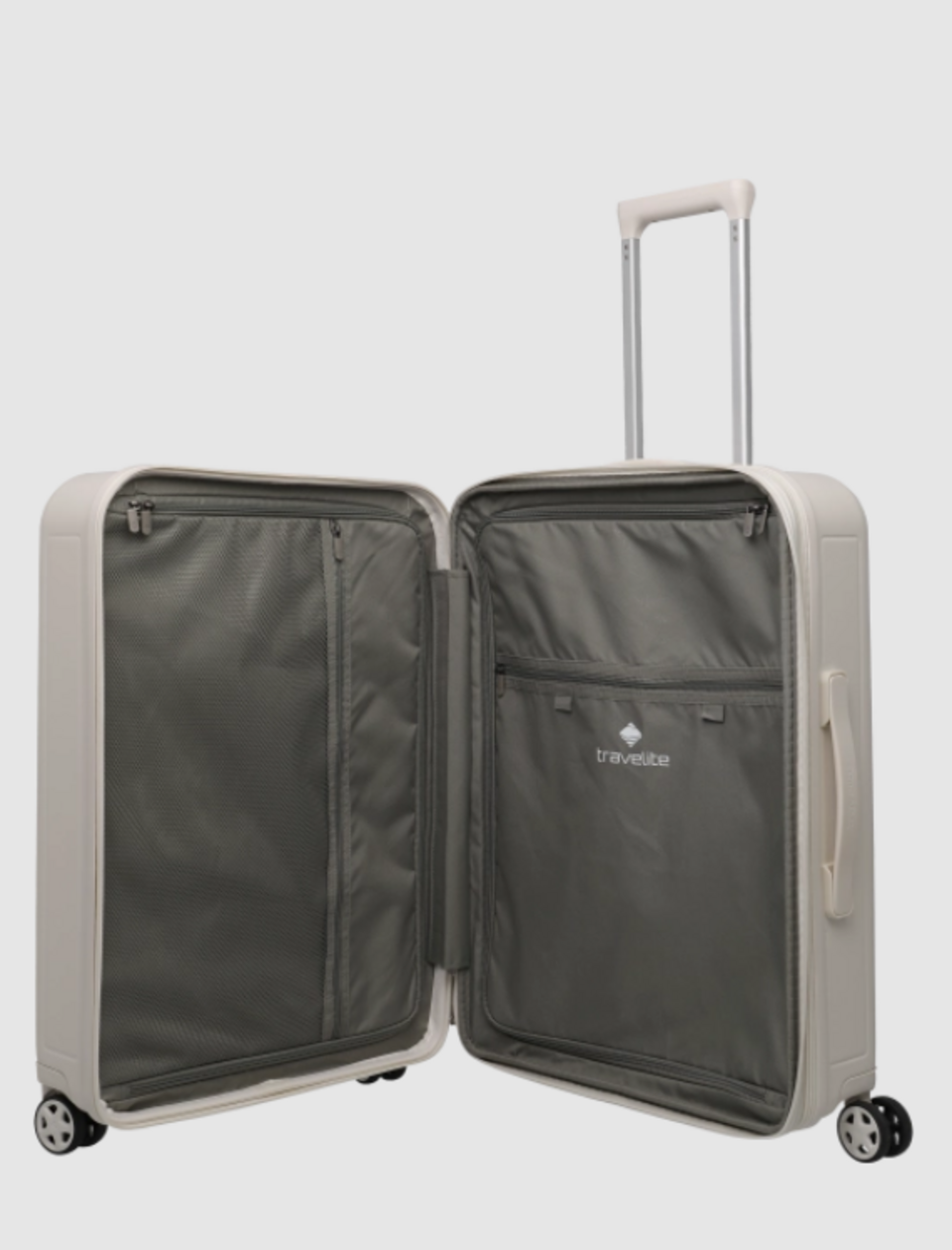 Set 3 trolley grande - medio - cabina Espandibile Avorio TRAVELITE Linea Pannello