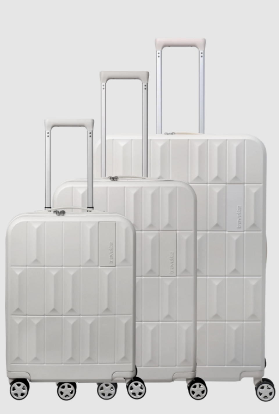 Set 3 trolley grande - medio - cabina Espandibile Avorio TRAVELITE Linea Pannello