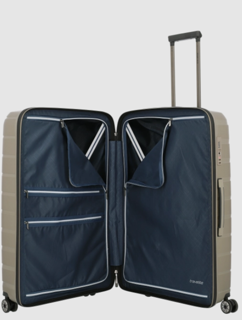 Set 3 trolley grande - medio - cabina  Champagne Espandibile TRAVELITE Linea AIR BASE