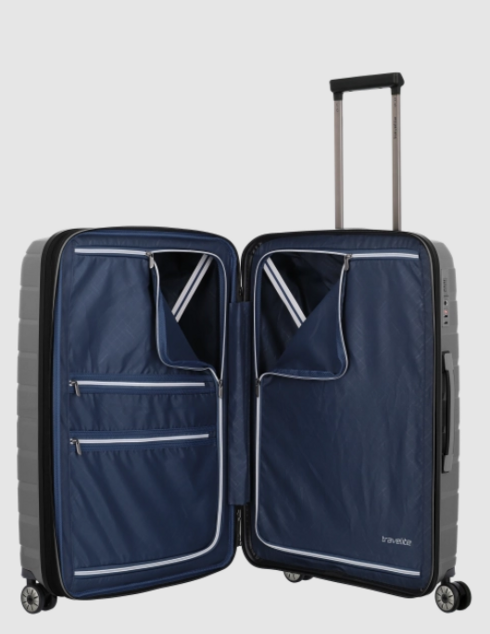 Set 3 trolley grande - medio - cabina  Antracite Espandibile TRAVELITE Linea AIR BASE