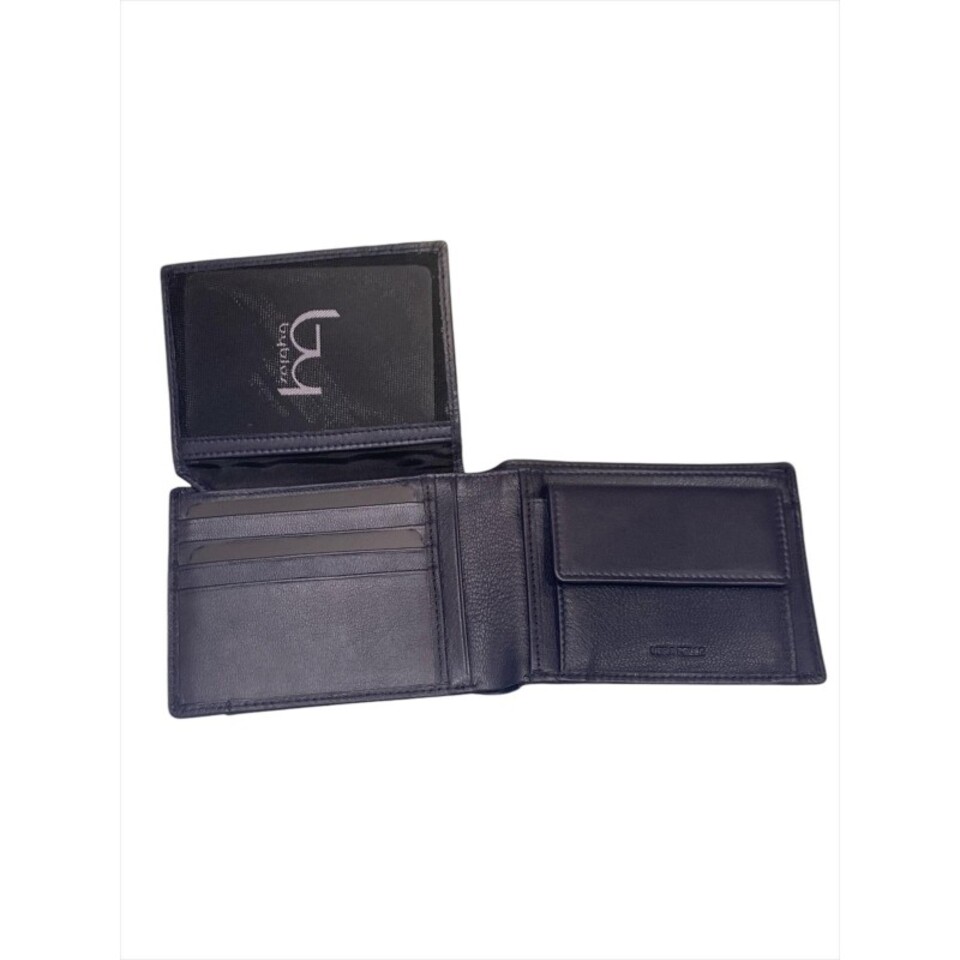 PORTAFOGLIO PELLE  UOMO BLU CON RIBALTINA By Byblos LINEA ANSEL