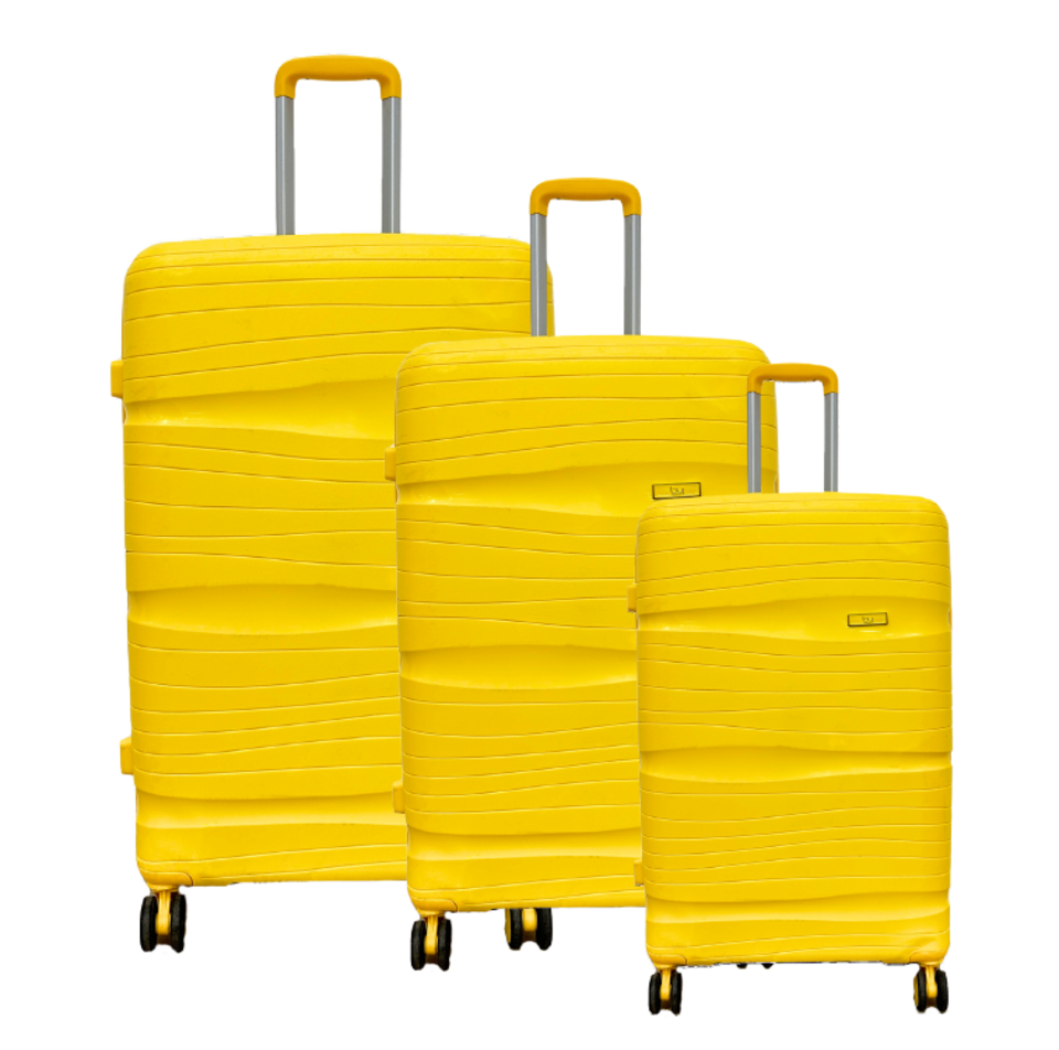 Set 3 trolley grande - medio - cabina  Giallo By Byblos
