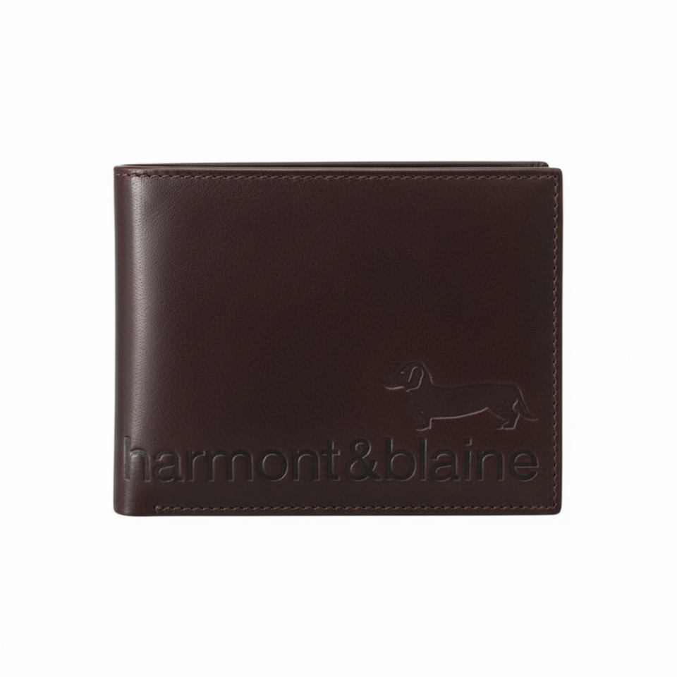 PORTAFOGLIO UOMO IN PELLE DARK BROWN Harmont & Blaine
