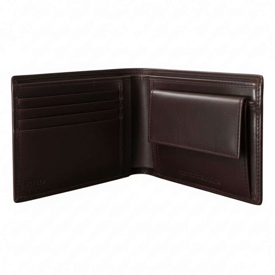 PORTAFOGLIO UOMO IN PELLE DARK BROWN Harmont & Blaine