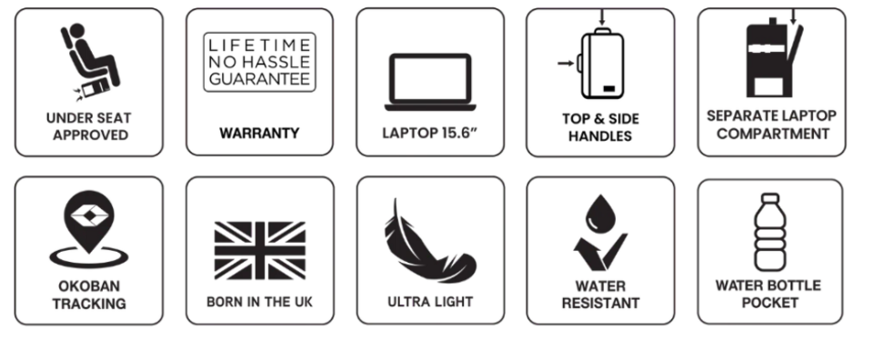 ZAINO DA VIAGGIO Classic Tech 28 ABSOLUTE BLACK Cabin Zero CABIN ZERO