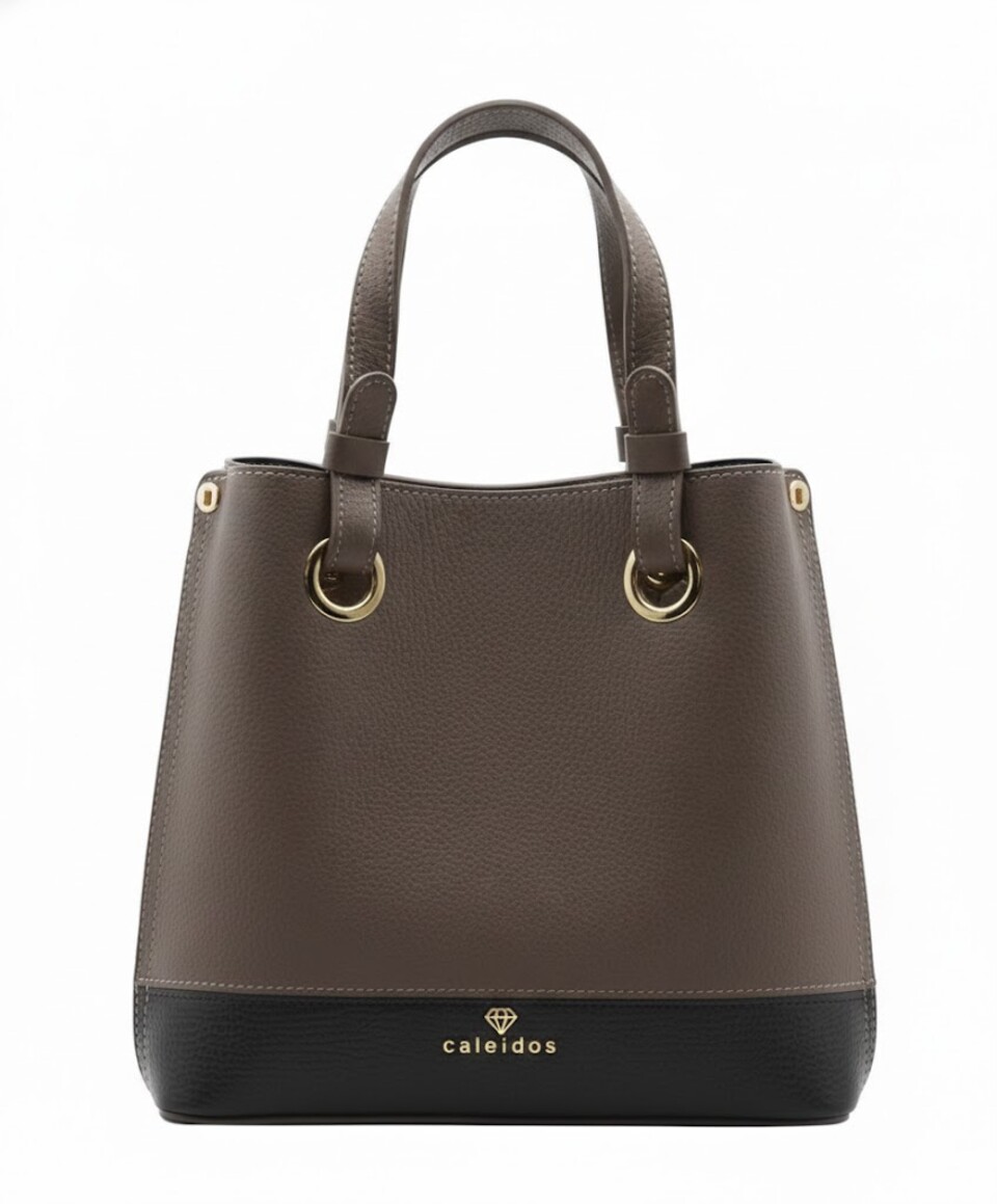 BORSA A MANO CON TRACOLLA CASTORE Caleidos linea pelle