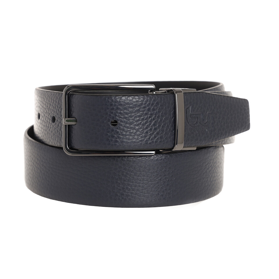 CINTURA UOMO PELLE DOUBLE NERO/BLU By Byblos Linea Crew