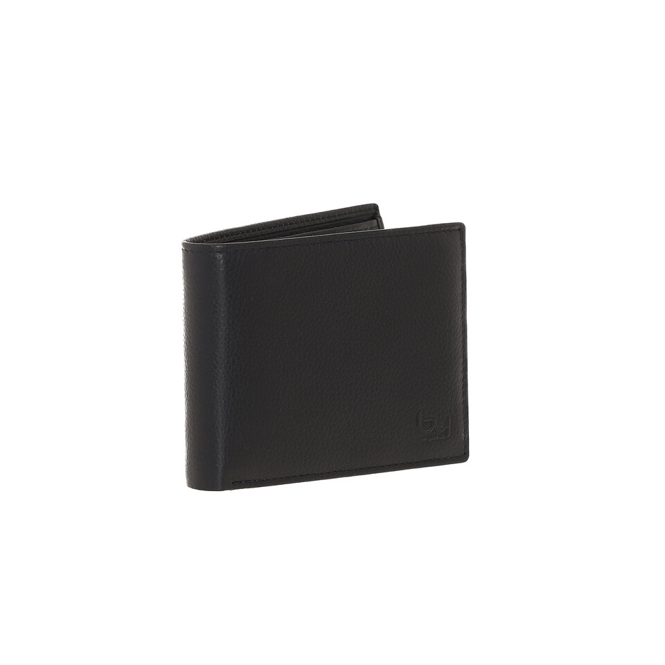 PORTAFOGLIO PELLE  UOMO NERO  CON RIBALTINA By Byblos LINEA HYROBE