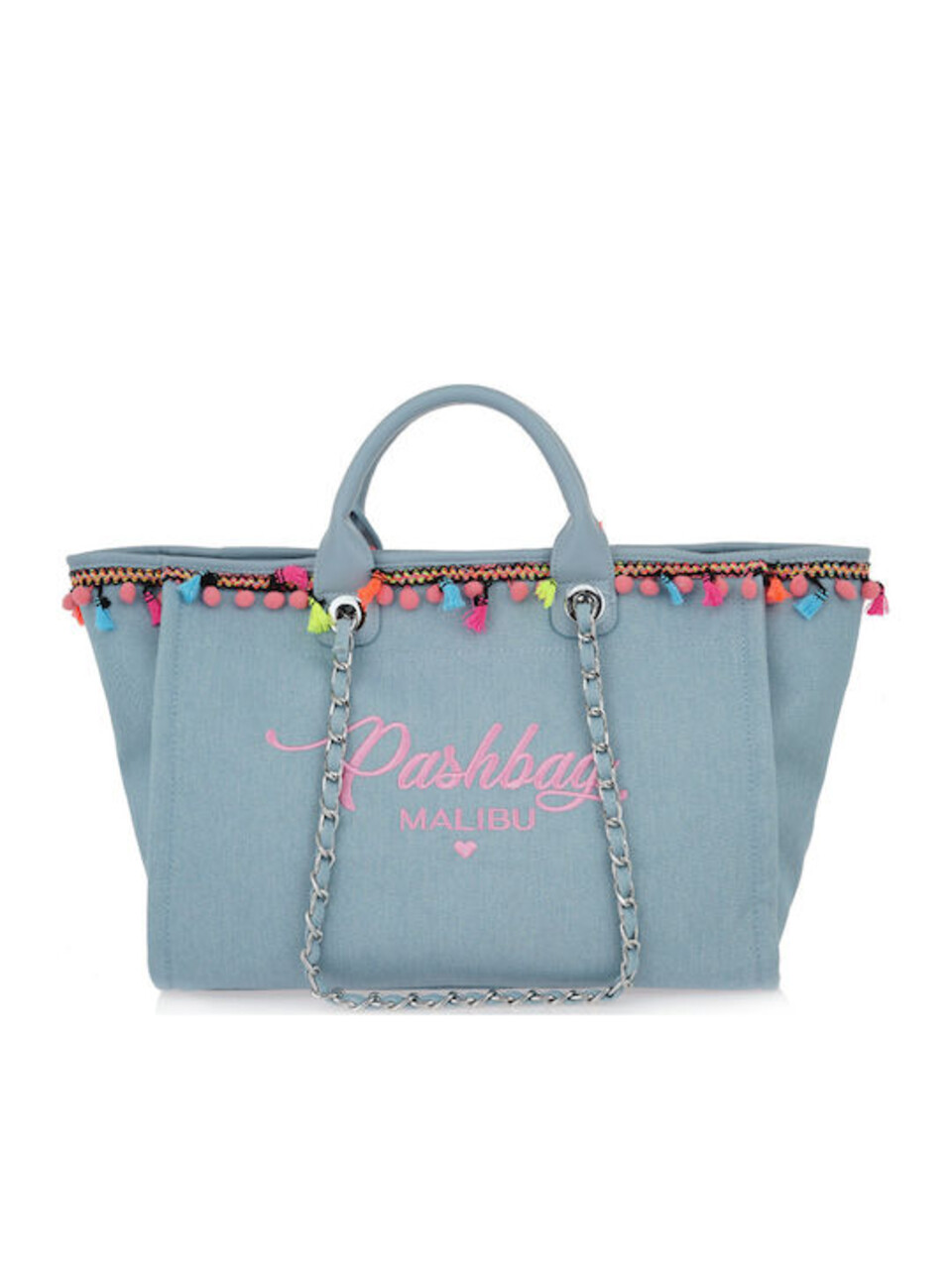 BORSA SHOPPER TESSUTO CANVAS  JEANS PASHBAG LINEA BEACH