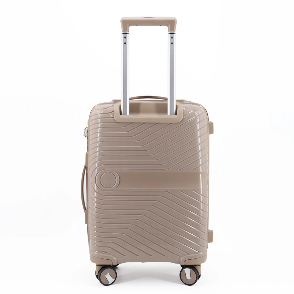 Set 3 trolley grande - medio - cabina-cabina espadibile Khaki NPLE Linea SOLID