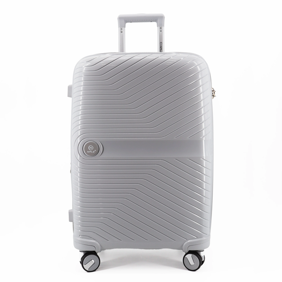 Set 3 trolley grande - medio - cabina-cabina espadibile grigio chiaro NPLE Linea SOLID