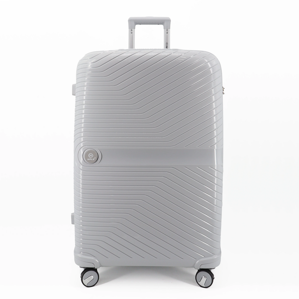 Set 3 trolley grande - medio - cabina-cabina espadibile grigio chiaro NPLE Linea SOLID