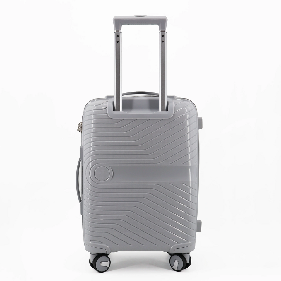 Set 3 trolley grande - medio - cabina-cabina espadibile grigio chiaro NPLE Linea SOLID