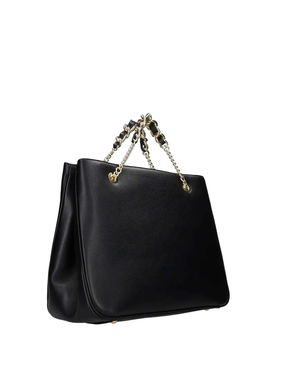 BORSA  SHOPPER CON MANICI CORTI CON CATENA NERA 4US CESARE PACIOTTI 4US EMMA
