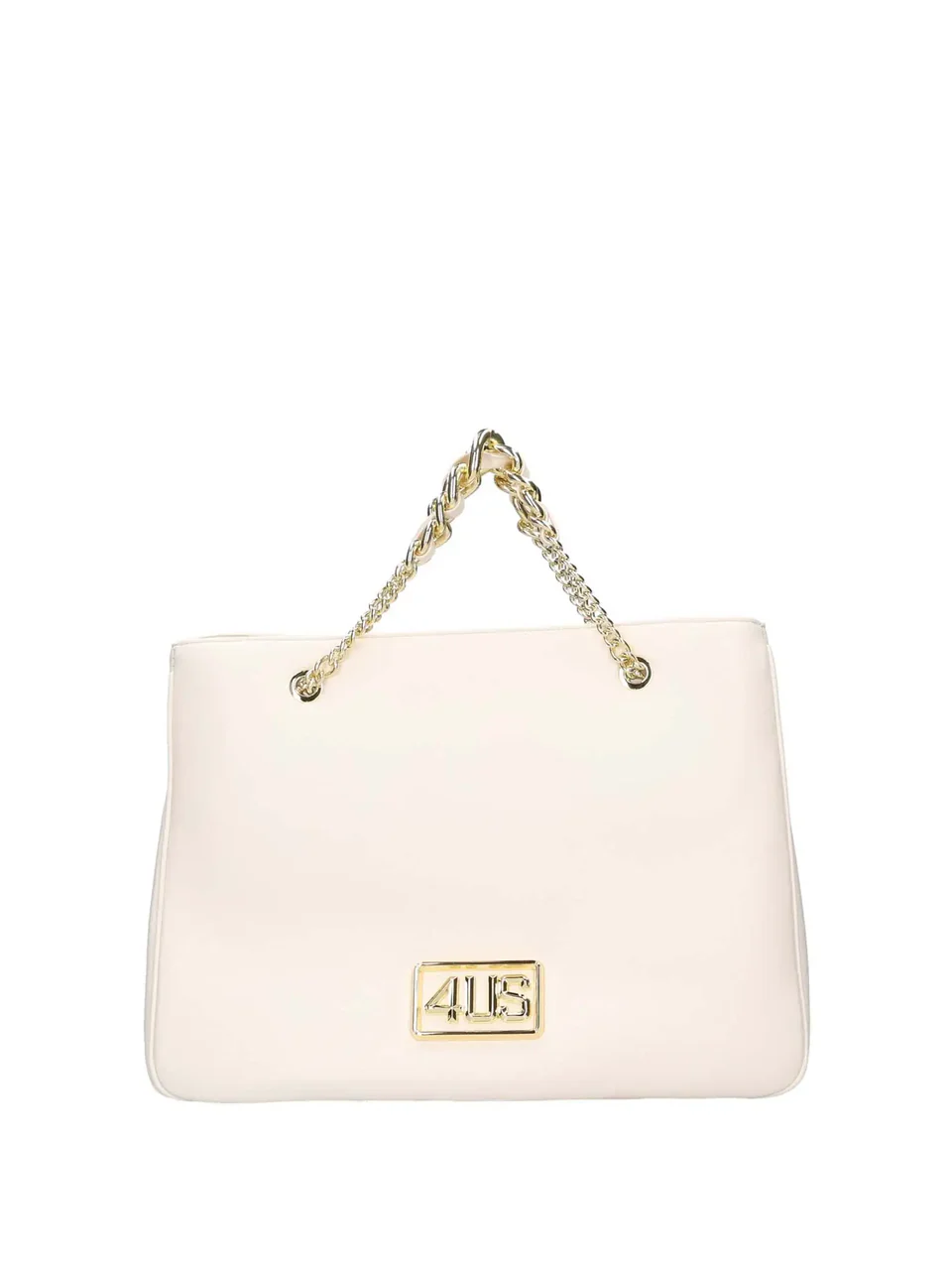 Copia di BORSA  SHOPPER CON MANICI CORTI CON CATENA BIANCA 4US CESARE PACIOTTI 4US EMMA
