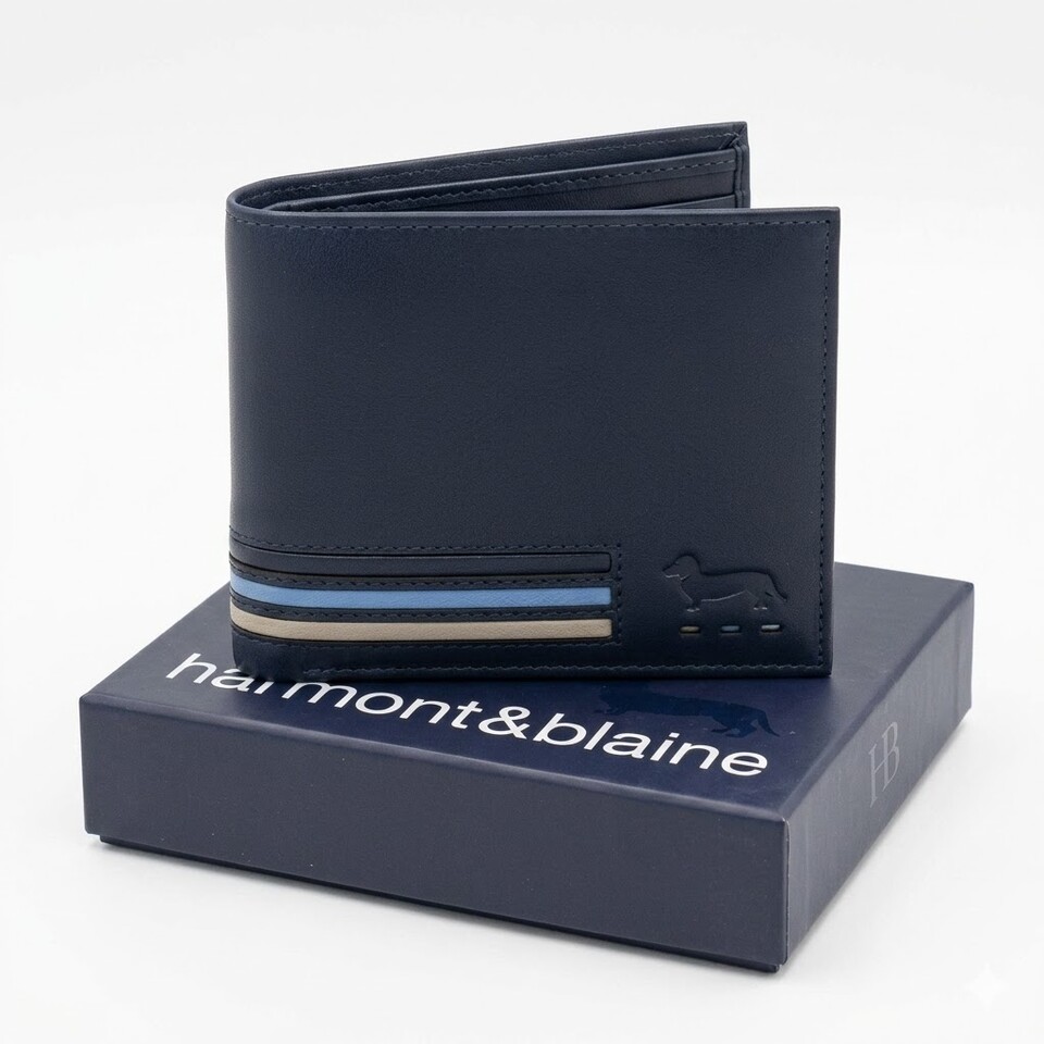 PORTAFOGLIO UOMO BLU Harmont & Blaine PEDRO