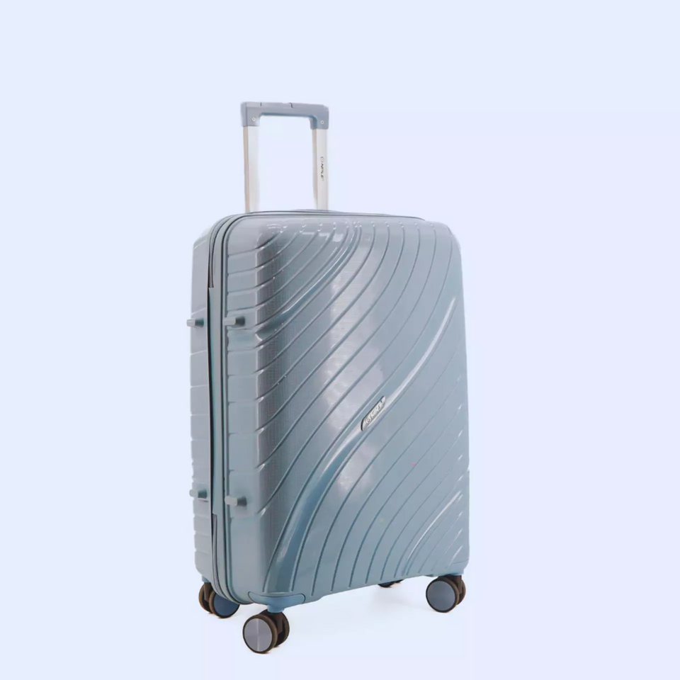 Set 3 trolley grande - medio - cabina- p/c  Azzurro NPLE Linea travel guard pro