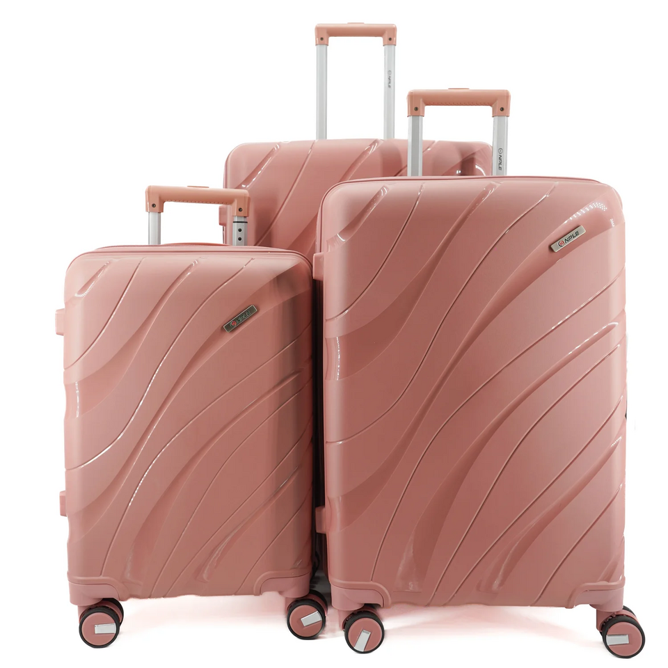 Set 3 trolley grande - medio - cabina-cabina espadibili  GOLDEN ROSE NPLE Linea  WAVE