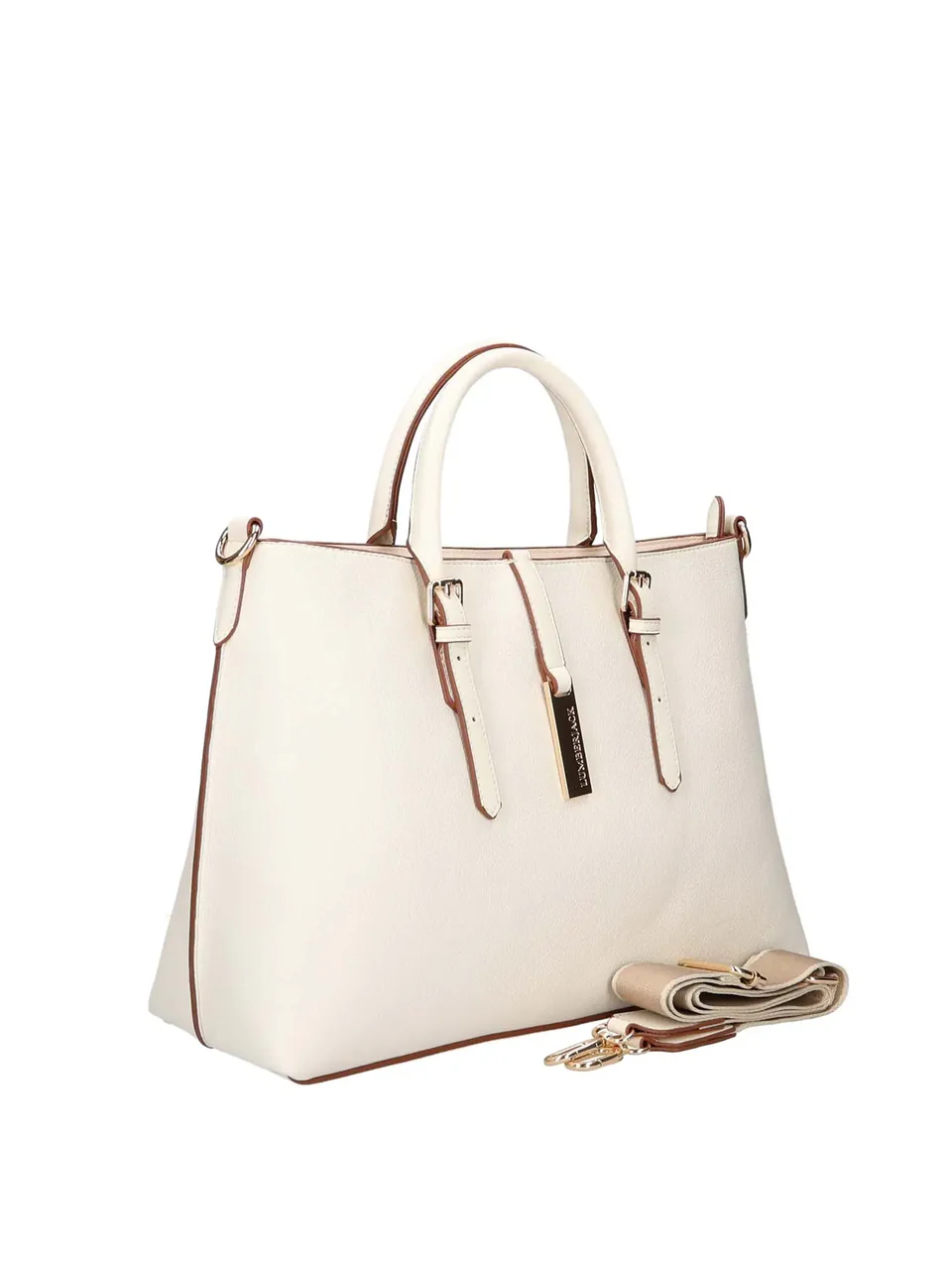 BORSA A MANO CON TRACOLLA   BIANCO lumberjack