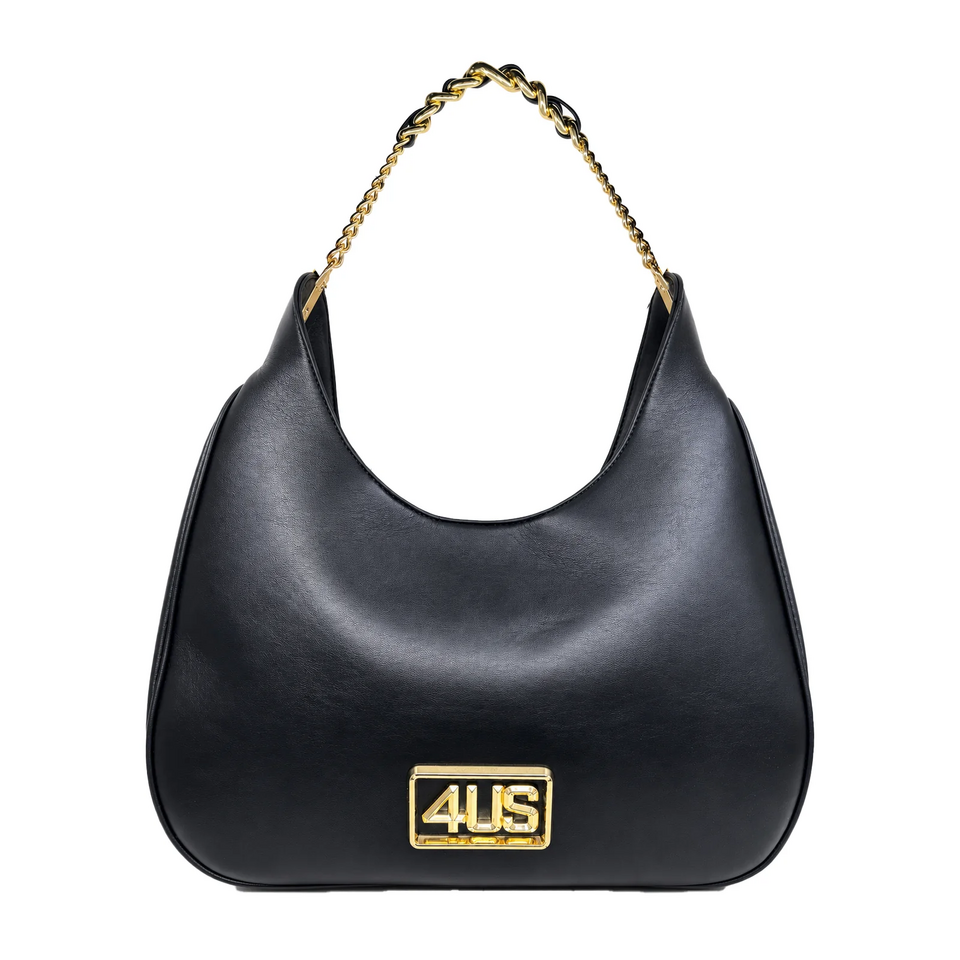 Borsa a tracolla Hobo nero 4US CESARE  PACIOTTI LINEA TESS
