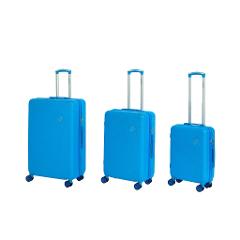 Set 3 trolley grande - medio - cabina Azzurro RAVIZZONI RAINBOW