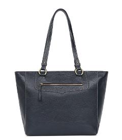 Borsa shopper pelle  blu HEXAGONA Linea wild pelle