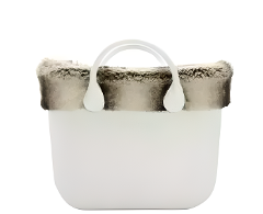 Bordo ecopelliccia mini  lapin rex verde O bag O Bag Dimensione 40cm largh., 16cm alt.