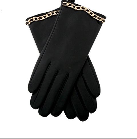 Guanti Donna pelle nera ROGP3ND03 ROCCOBAROCCO linea BIRYANI