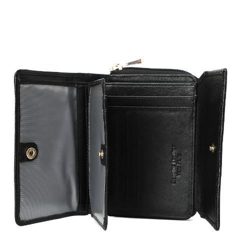 Portafoglio Donna nero  saffiano in Pelle Linea pelle FERRE'