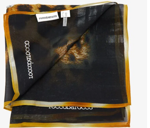Foulard quadrato  stampa maculato ROCCOBAROCCO linea Elisabeth seta