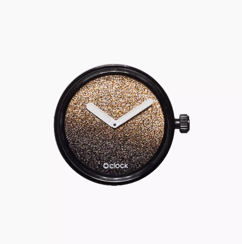 Meccanismo glitter oro O clock O Bag Dimensione 32mm diameter