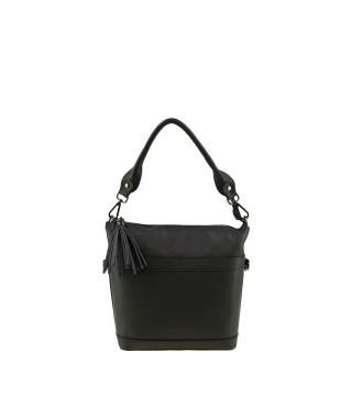 BORSA A SECCHIELLO NERO Linea PELLE Maria Celine