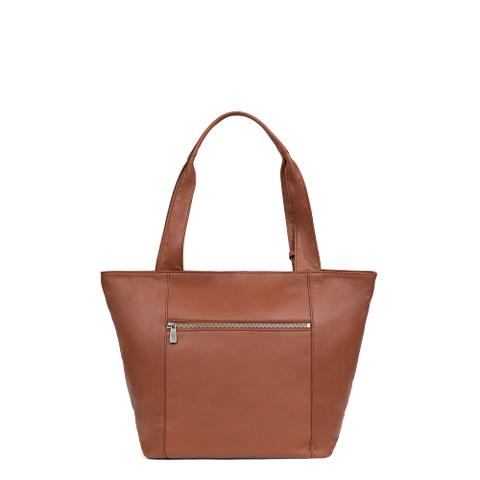 BORSA SHOPPER  IN PELLE DI VACCHETTA HEXAGONA LINEA ESMA  A4