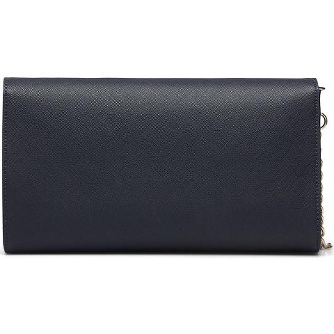 Pochette in saffiano blu Linea Divina VBS1IJ01 VALENTINO