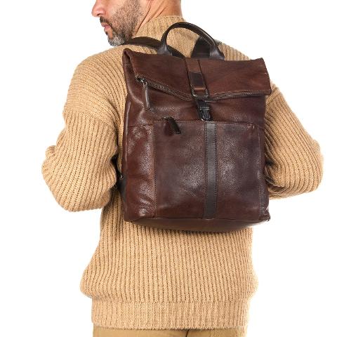 ZAINO PELLE  P/C 13 POLLICI Gianni Conti COOPER
