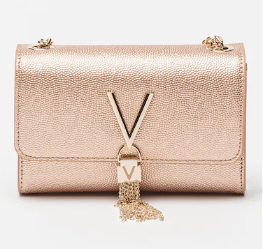 Borsa Pochette in grana metalizzata Linea Divina GIFT VALENTINO