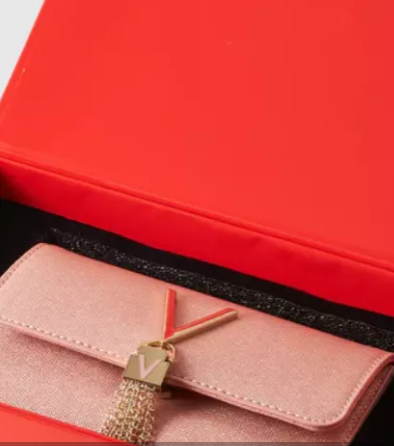 Borsa Pochette in grana metalizzata Linea Divina GIFT VALENTINO