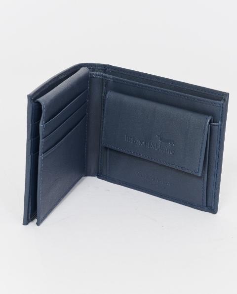 PORTAFOGLIO UOMO BLU CON ASTUCCIO REGALO Harmont & Blaine Linea H&B Giftware